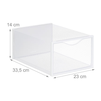 Průhledné úložné boxy na boty, sada 12 ks