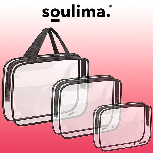 Průhledná toaletní taška 3v1 Soulima 21448