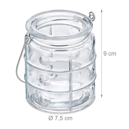 Transparentes Windlicht 12er Set