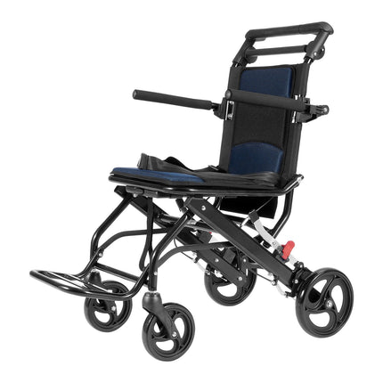 Transport Wheelchair, Foldable Aluminum, 40 cm Seat, 220 lb