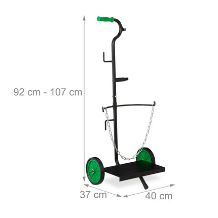 Transport cart for gas cylinder