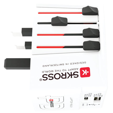 Cestovní adaptér USB-A+C PD 30W, univerzální, neuzemněný