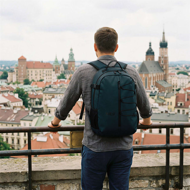 Cestovní batoh, 20 l, PU přihrádka na notebook, modrý