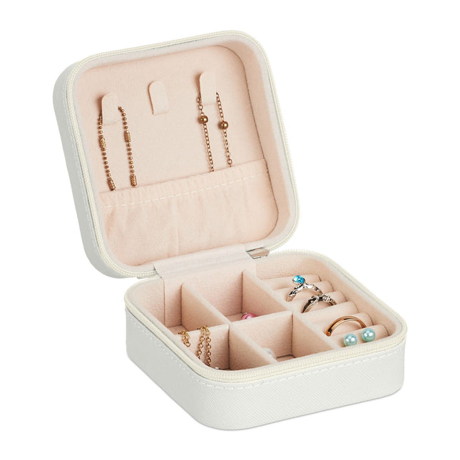 Travel Jewellery Case – Compact Leather Look Organizer