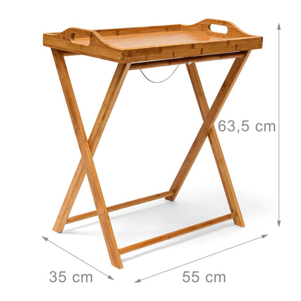 Servírovací stolek z bambusu 63,5 cm přírodní