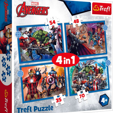 Trefl Avengers puzzle sada 4 v 1