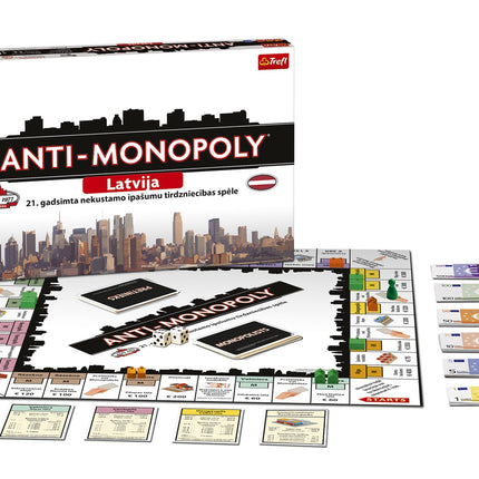 Trefl desková hra Anti-Monopoly (v lotyštině)