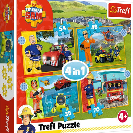 Trefl Feuerwehrmann Sam Puzzle 4-in-1-Set