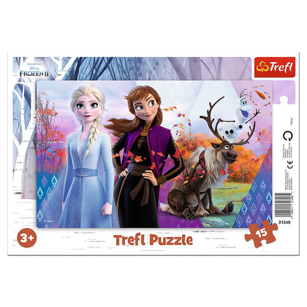 Trefl Frozen puzzle v rámu Frozen II, 15 ks