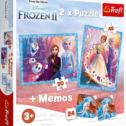 Trefl Frozen sada puzzle s kartami Memo Frozen II