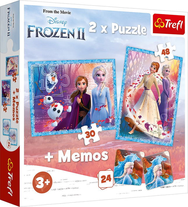 Trefl Frozen Puzzle Set With Memo Cards Frozen Ii