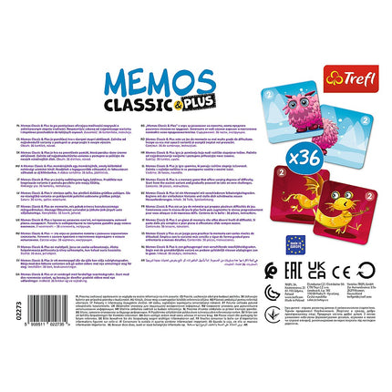 Trefl Memo Classic Plus roztomilé příšerky
