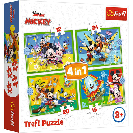 Trefl Mickey Mouse puzzle sada 4 v 1 12 15 20 24 ks