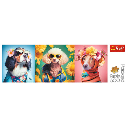 Trefl panoramatické puzzle psi 500 ks