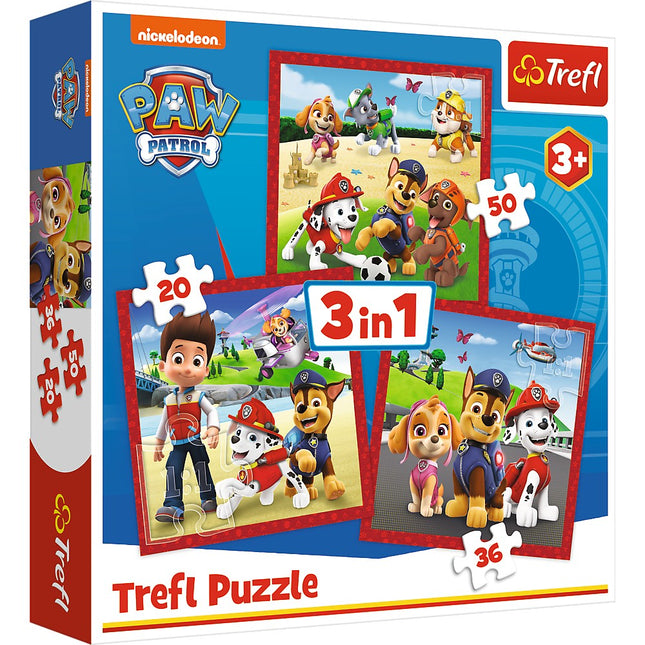 Trefl Paw Patrol puzzle sada 3 v 1