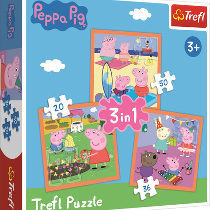 Trefl Peppa Pig puzzle sada 3 v 1