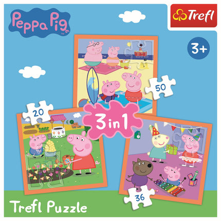 Trefl Peppa Pig puzzle sada 3 v 1