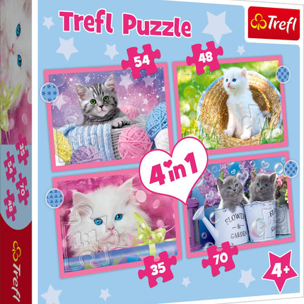 Puzzle Trefl sada 4 v 1 koťata