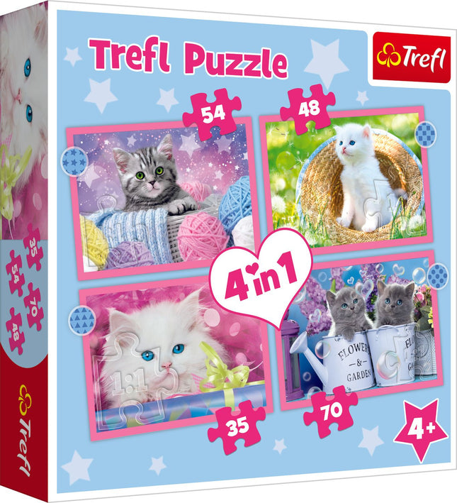 Puzzle Trefl sada 4 v 1 koťata