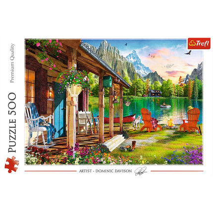 Puzzle Trefl chata v horách 500 dílků