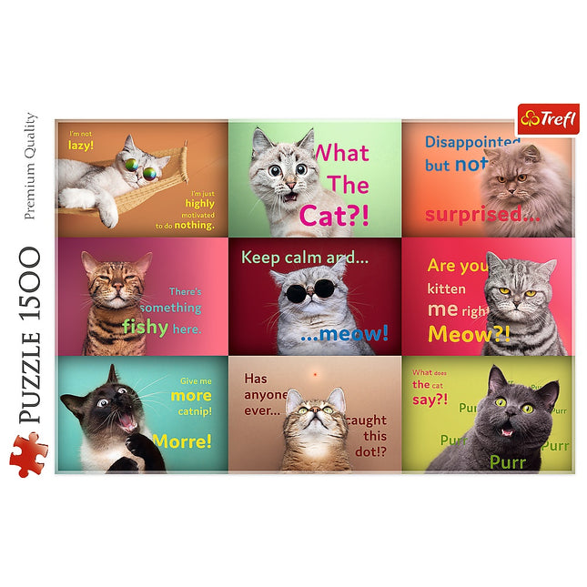 Puzzle Trefl veselé kočky 1500 dílků