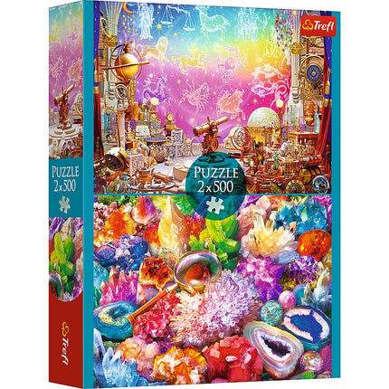 Puzzle Trefl sada vesmír a krystaly 2x500 dílků