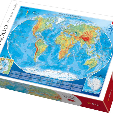 Puzzle Trefl mapa světa 4000 dílků