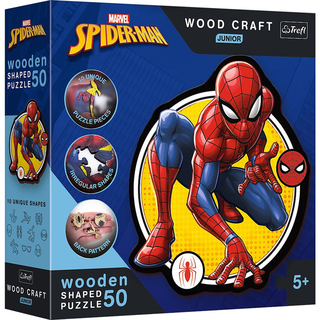 Dřevěné puzzle Trefl Spiderman 50 dílků