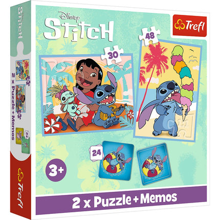 Puzzle Trefl Stitch sada 30+48+M24