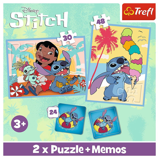 Puzzle Trefl Stitch sada 30+48+M24
