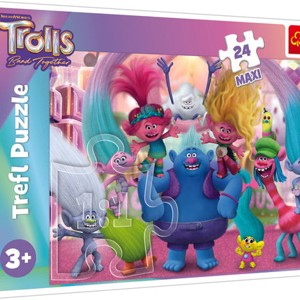 Maxi puzzle Trefl Trolls 24 dílků