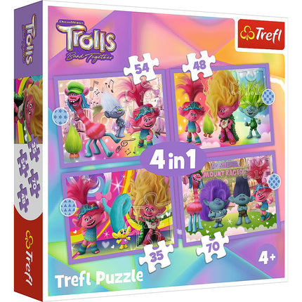 Trefl Trolls Puzzle 4-in-1 Set