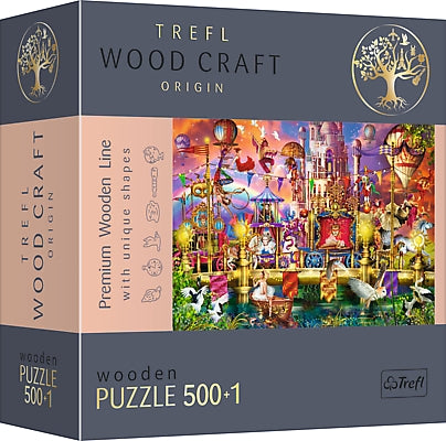 Dřevěné puzzle Trefl kouzelný svět 500+1 dílků