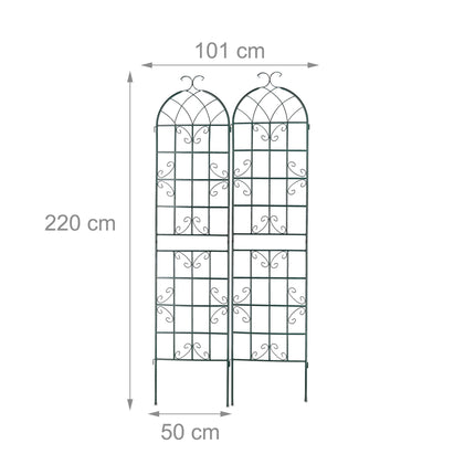 Treláž 220 cm, sada 2 ks, zelená