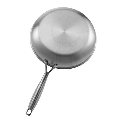Tri-Ply Stainless Steel Frying Pan Set, 8–12 in, Induction Safe