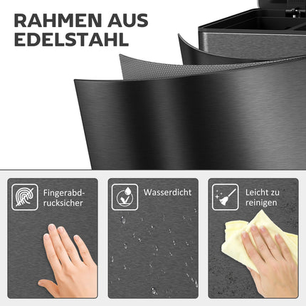 Kuchyňský koš se 3 přihrádkami, nerezový, 60L