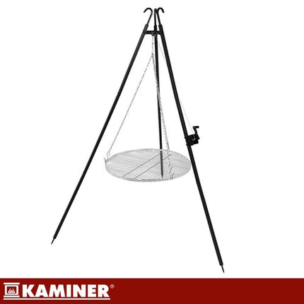 Zahradní gril na trojnožce – nerezový rošt 70cm