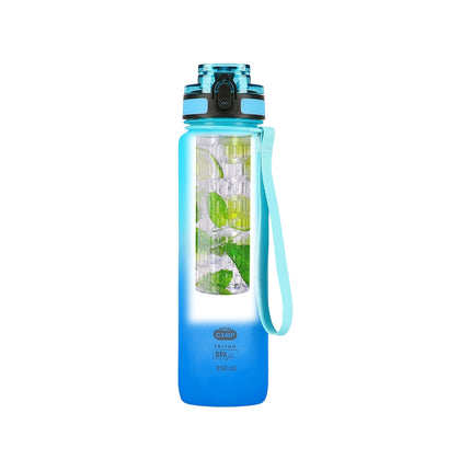 Tritan-Trinkflasche, Blau, Robust, BPA-frei