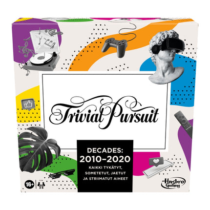 Desková hra Trivial Pursuit Dekády 2010 až 2020 (ve finštině)