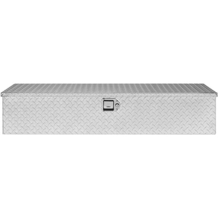 Truck Bed Tool Box, Aluminum Diamond Plate, 48 x 15 x 15 in, Lockable