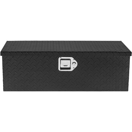 Truck Bed Tool Box, Aluminum Diamond Plate, Lock, 30 Inch