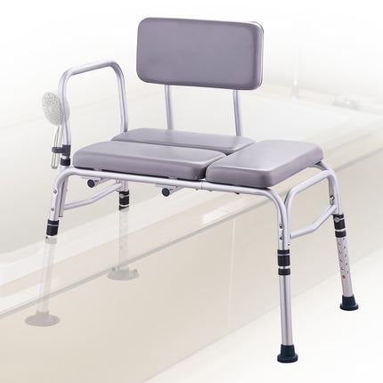 Tub Transfer Bench 500 lb, Padded Seat, Adjustable Height