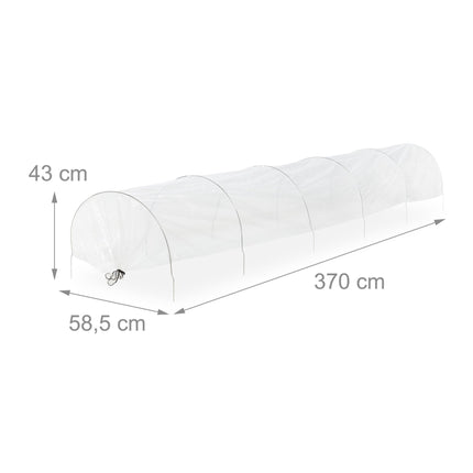 Zahradní tunelový fóliovník 3.7 m