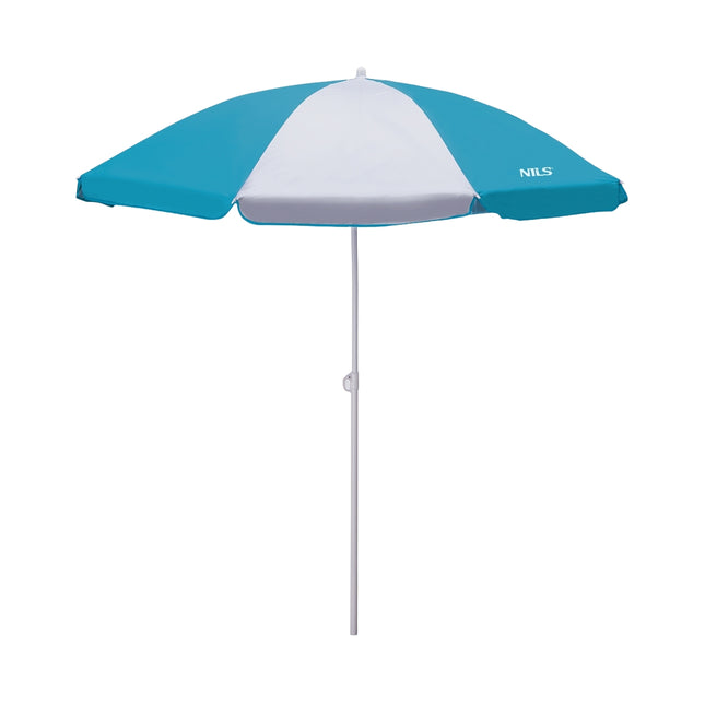 Turquoise strandparasol, 180 cm, UV-bescherming