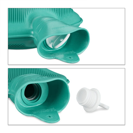 Turquoise Hot Water Bottle 2L