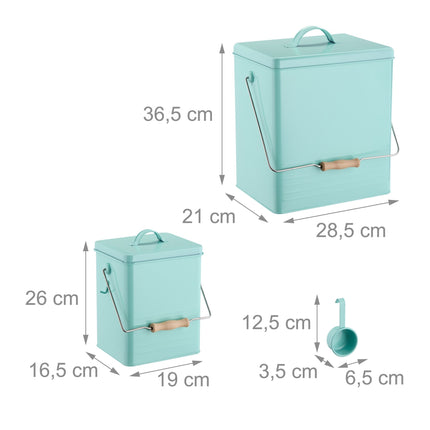 Svačinový box, sada 2 ks, tyrkysová