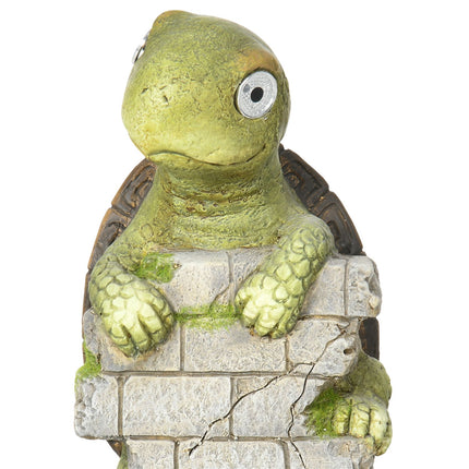 Turtle Garden Sculpture with LED Solar Light, 14.5""