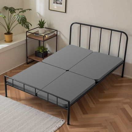 Twin Bunkie Board, 1.5 In Wooden Slats, 2-Piece Gray