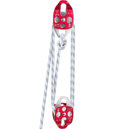 Twin Sheave Block and Tackle, 1/2 In x 200 Ft, 7700 Lb