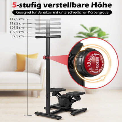 Twist stepper s nastavitelnou rukojetí a LCD displejem